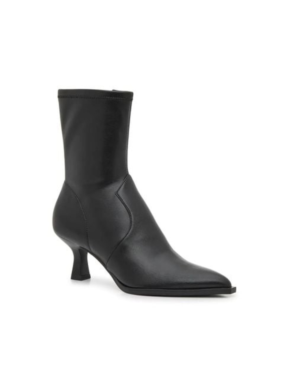 Dolce Vita Black Pointed-Toe Mid-Calf Heeled Boot